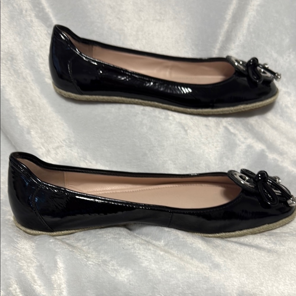 NWOT Elie Tahari Elegant Black Patent Leather Ballet Flats - Picture 6 of 6